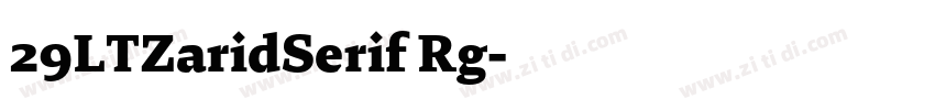 29LTZaridSerif Rg字体转换
